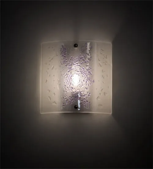 11"W Metro Fusion Ice Fused Glass Wall Sconce