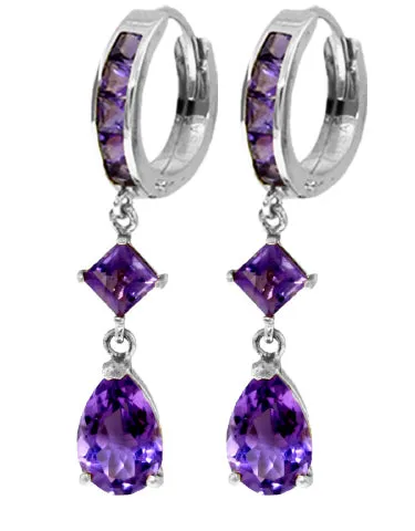 5.62 Carat 14K Solid Yellow Gold Temptation Amethyst Earrings