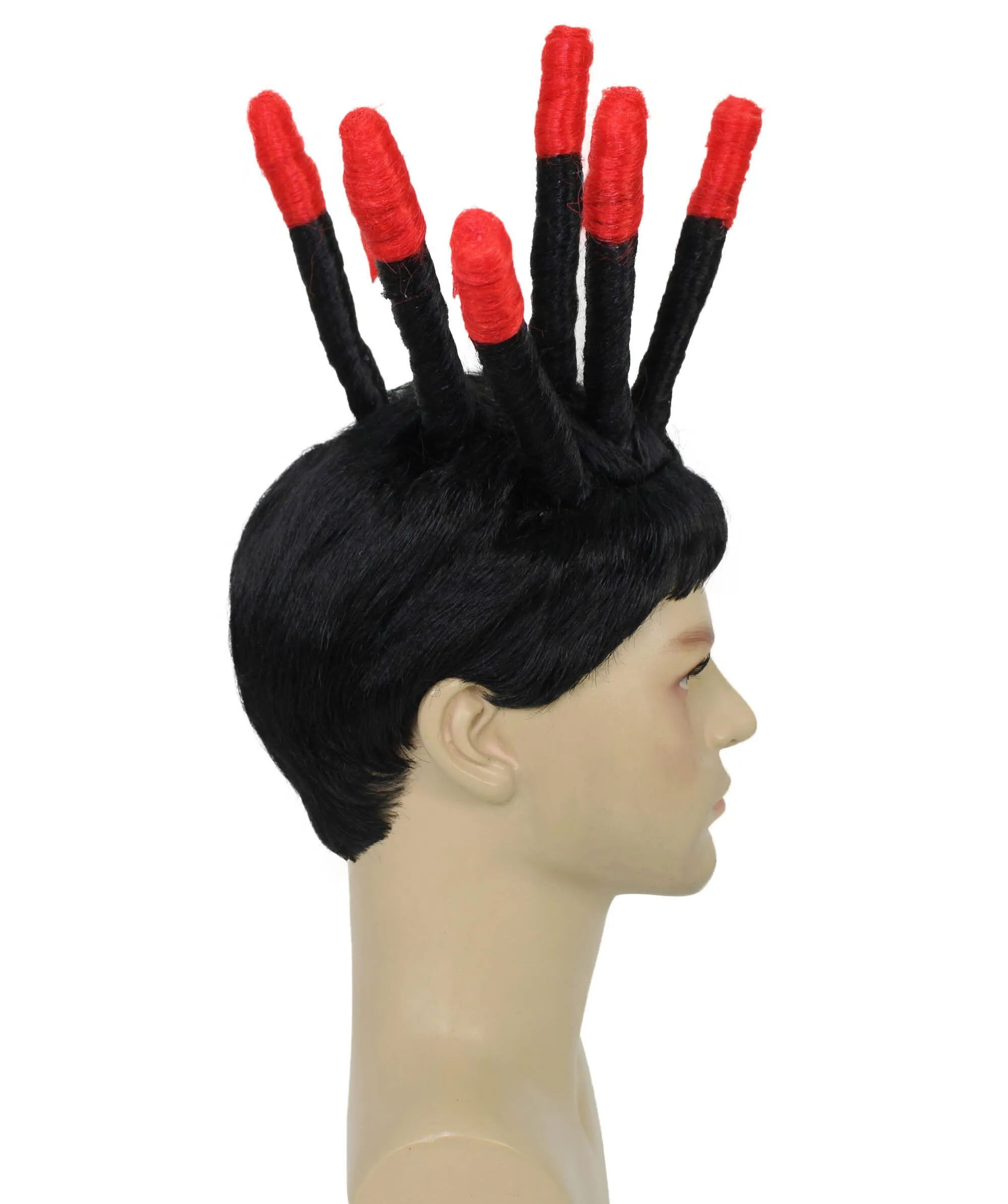 Adult Men's Rapper Spiky Dreadlocks & Multiple Color  Tips Wig | Perfect For Halloween | Flame-Retardant Synthetic Fiber