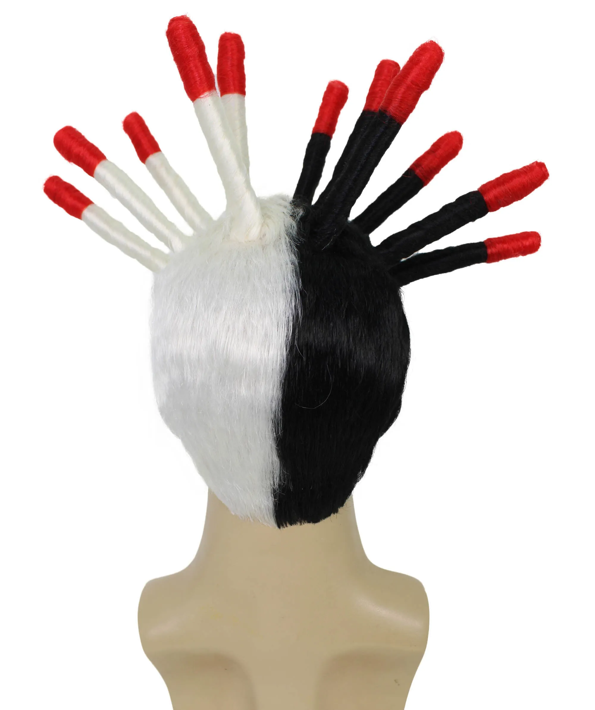 Adult Men's Rapper Spiky Dreadlocks & Multiple Color  Tips Wig | Perfect For Halloween | Flame-Retardant Synthetic Fiber