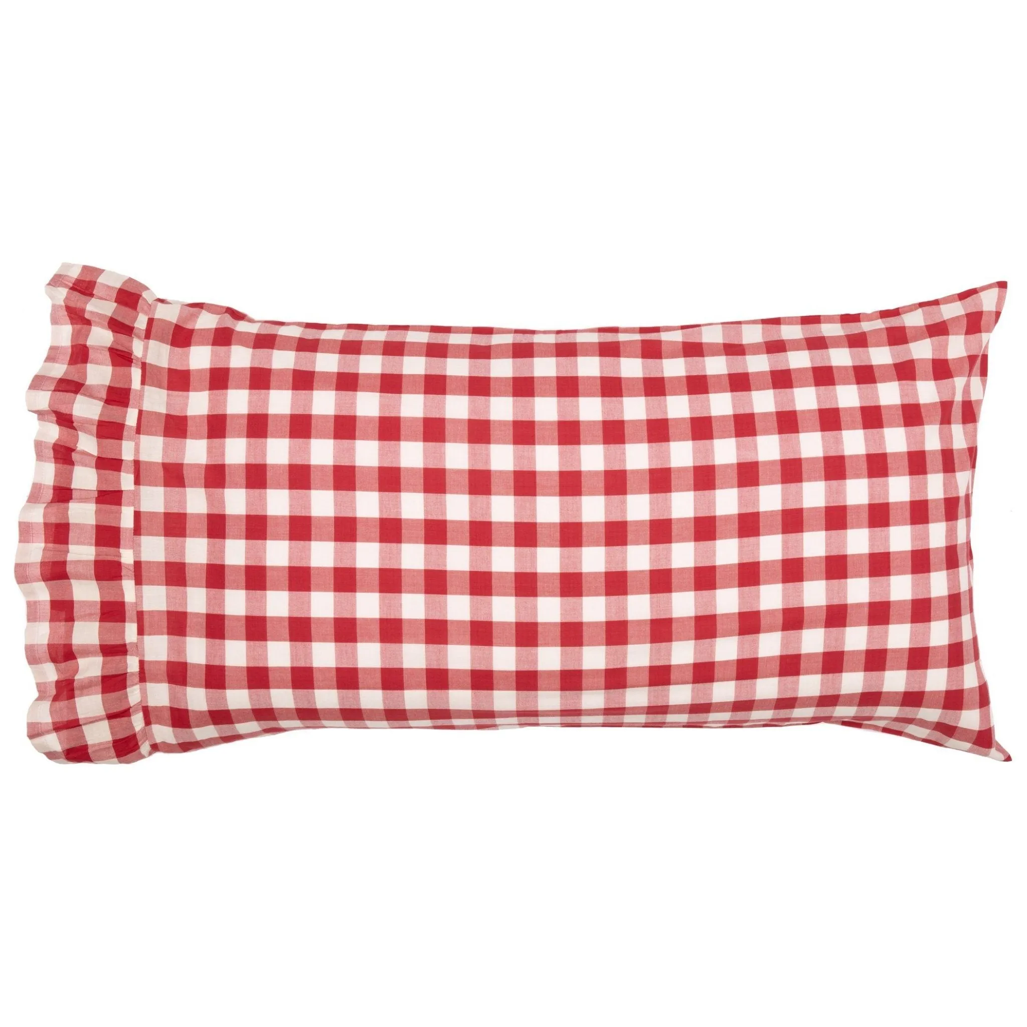 Annie Buffalo Check Red King Pillow Case - Set of 2