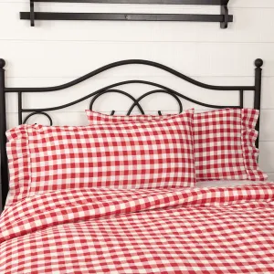 Annie Buffalo Check Red King Pillow Case - Set of 2