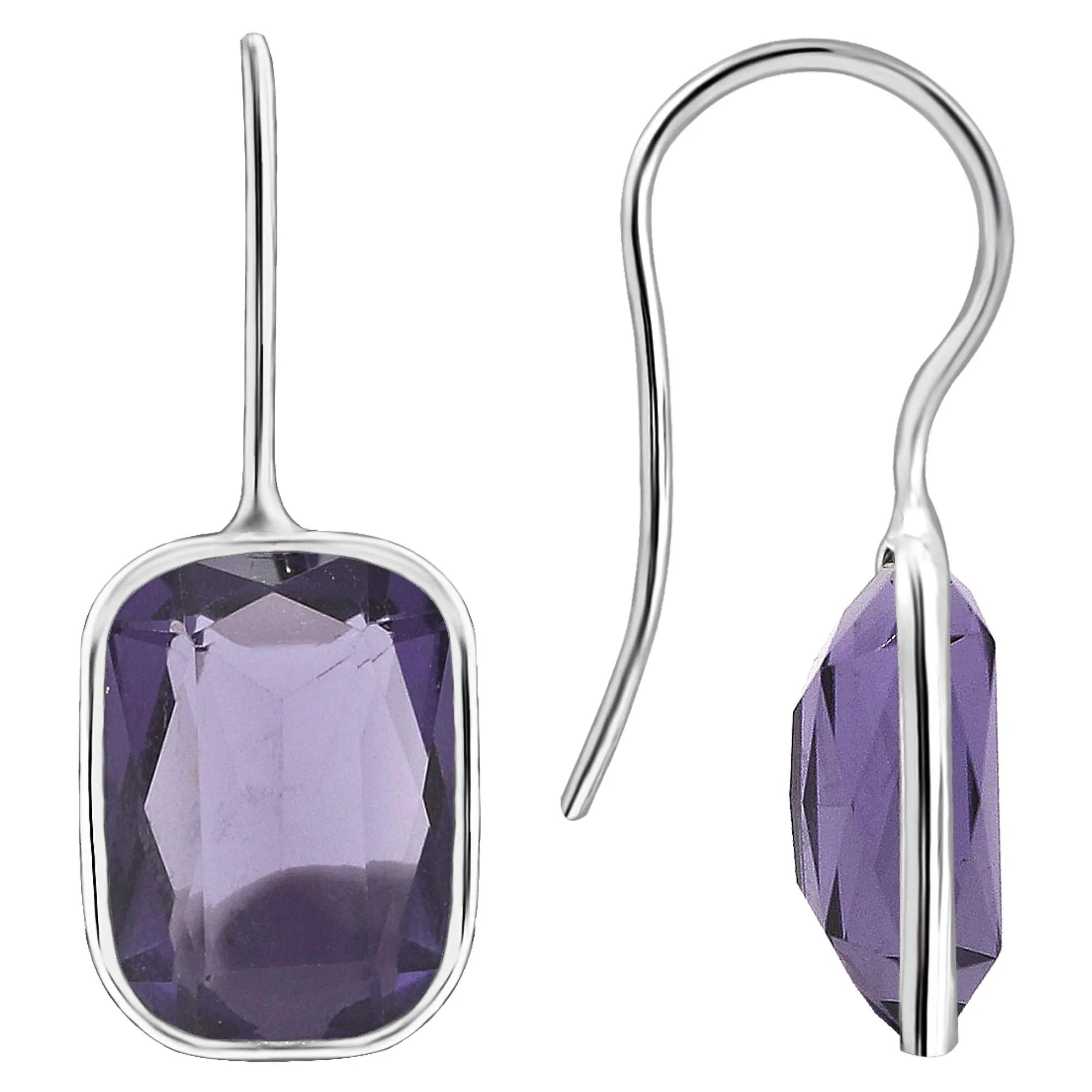 AVNI  Oxidised Silver Royal Purple Earrings Studs For Women & Girls