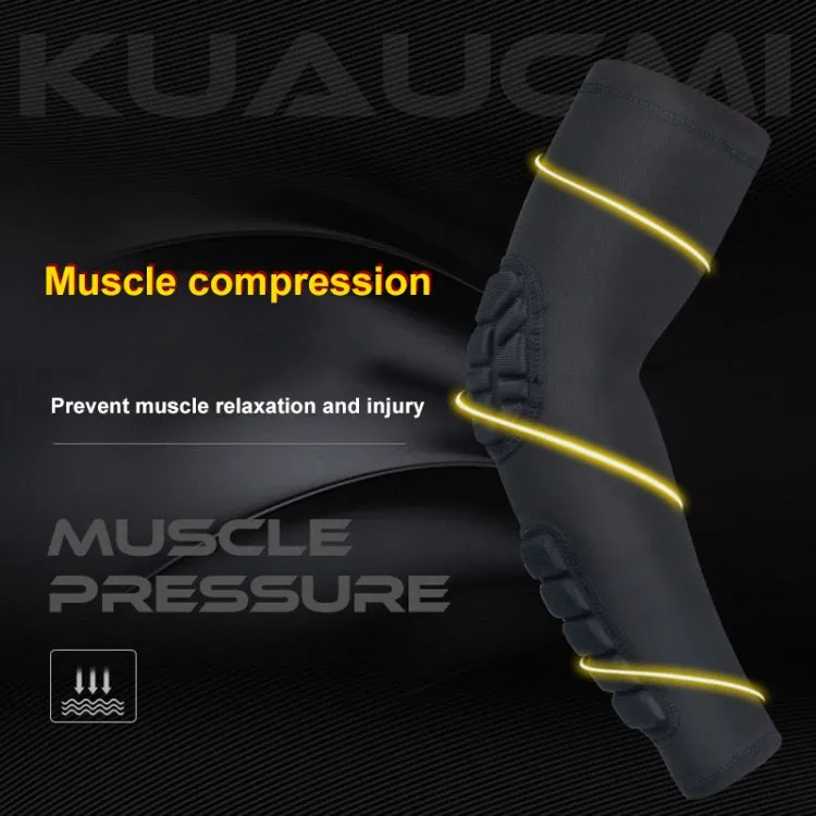 Basketball Sleeve Cellular Anti-collision Anti-slip Compression Elbow Protective Gear, Size:L(Black)