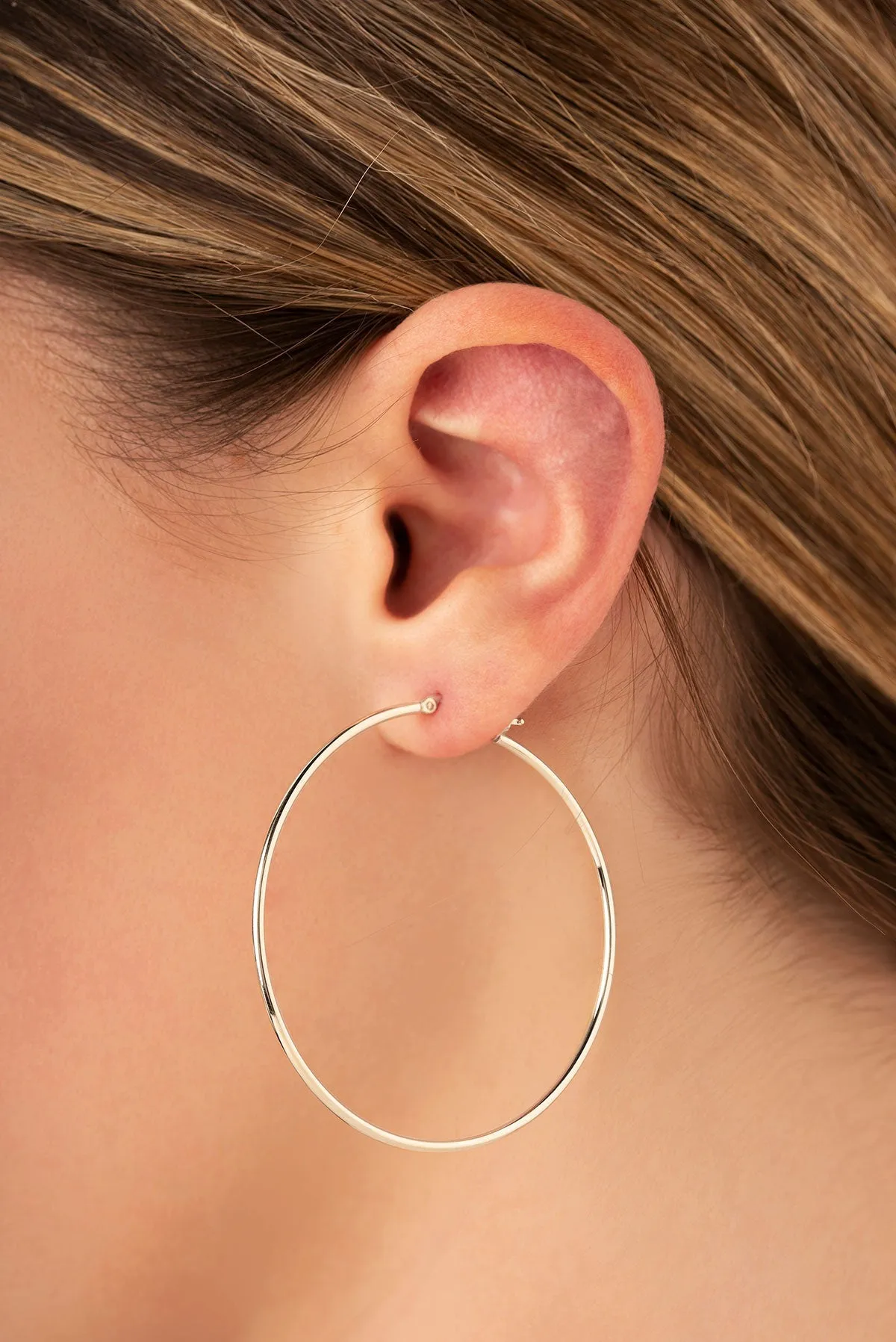 Ben Garelick Large Thin 2 Inch Gold Hoop Earrings