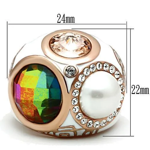 Brass Ring Synthetic Multi GL248 for Women Style Rose