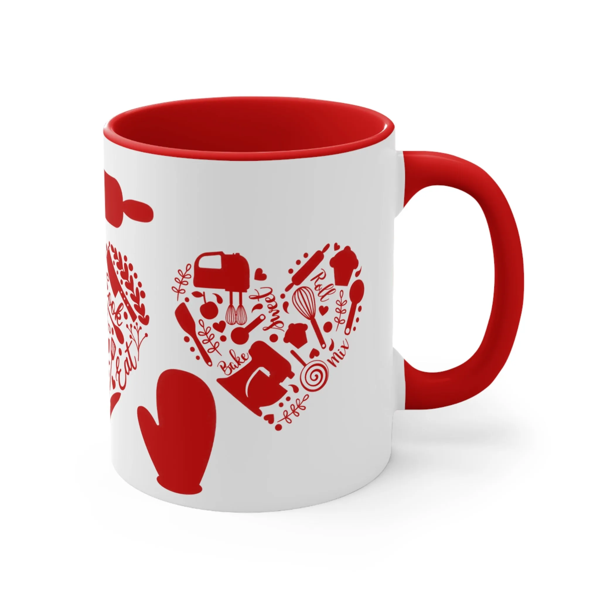 CHEF LOVE COOKING BAKING MUG - Red - MUGSCITY - Free Shipping