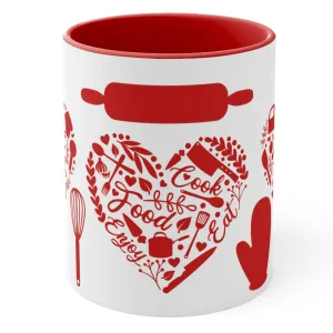 CHEF LOVE COOKING BAKING MUG - Red - MUGSCITY - Free Shipping