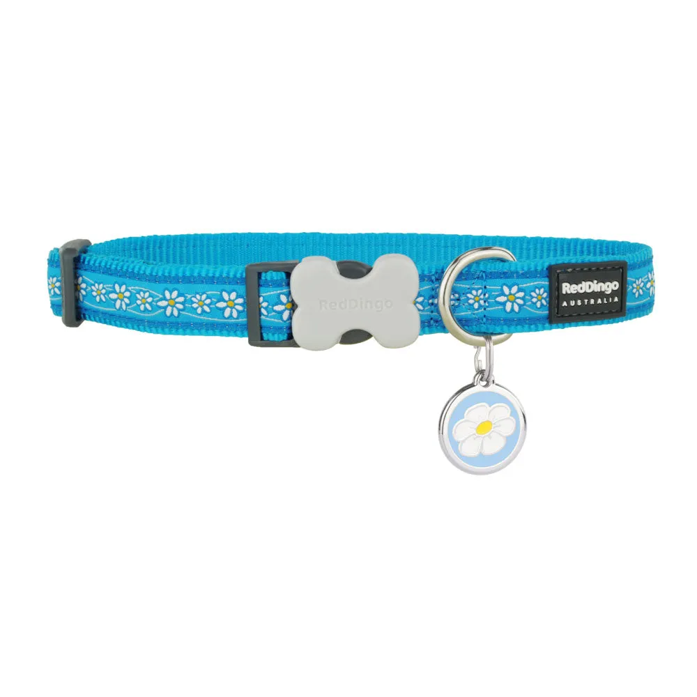 Daisy Chain Turquoise Dog Collar