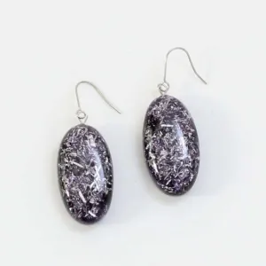 Deep Purple Speckled Thea Earring