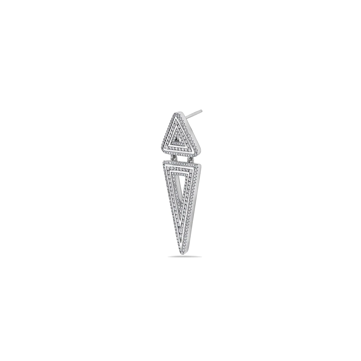 Diamond Double Triangle Earring