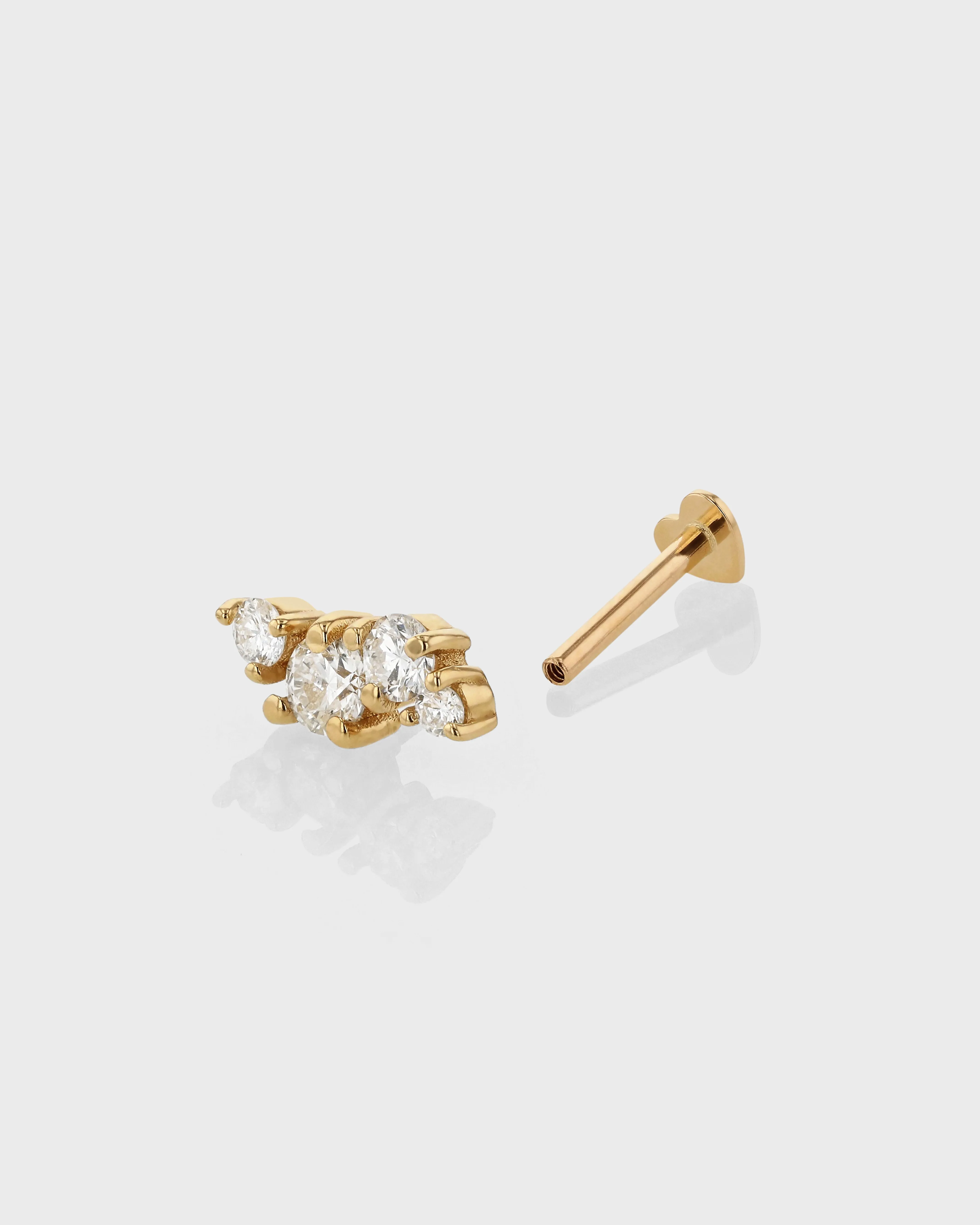 Diamond Gravity Cartilage Earring