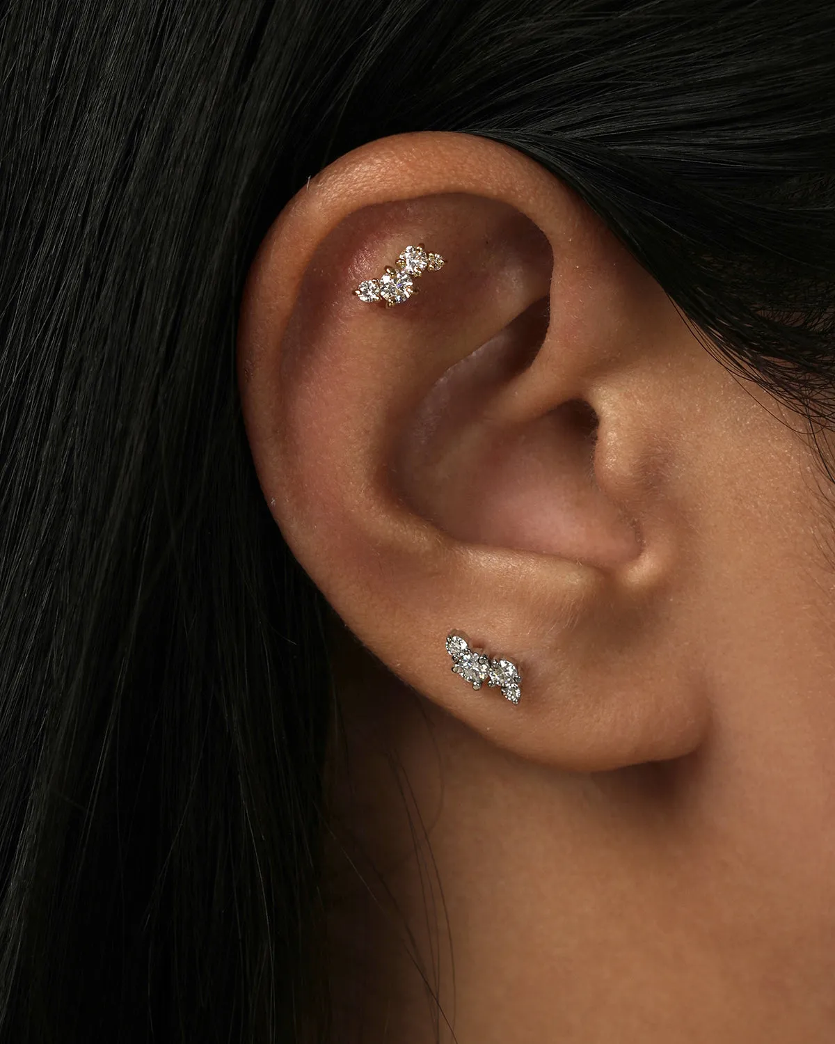 Diamond Gravity Cartilage Earring