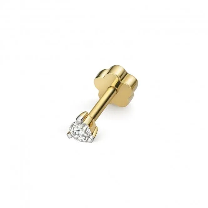 Diamond Jewellery 18K Yellow Gold Single Earring EDQ910