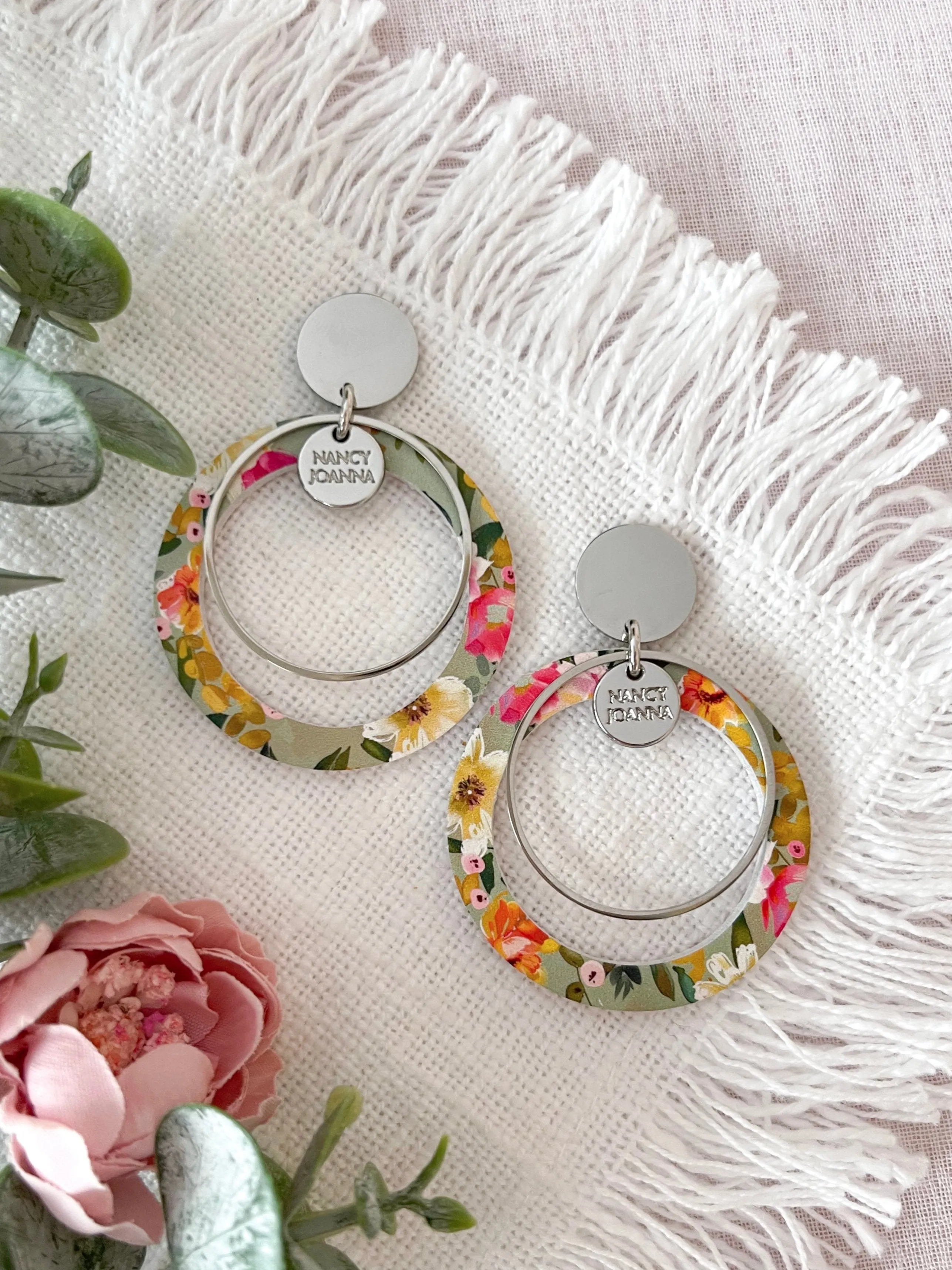 Elenor Rose Round Ring Drops