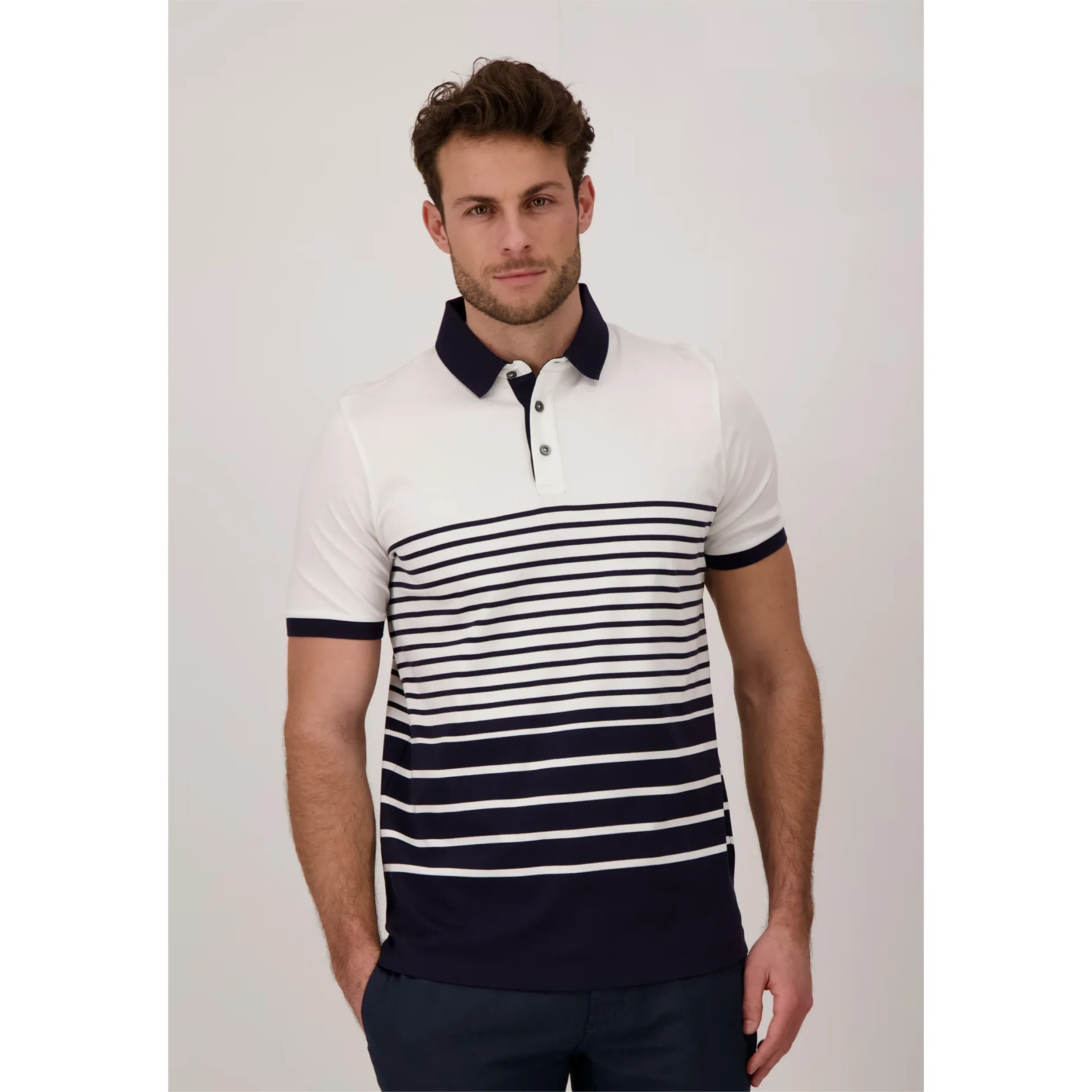 Fynch-Hatton Striped Polo Shirt 13041521