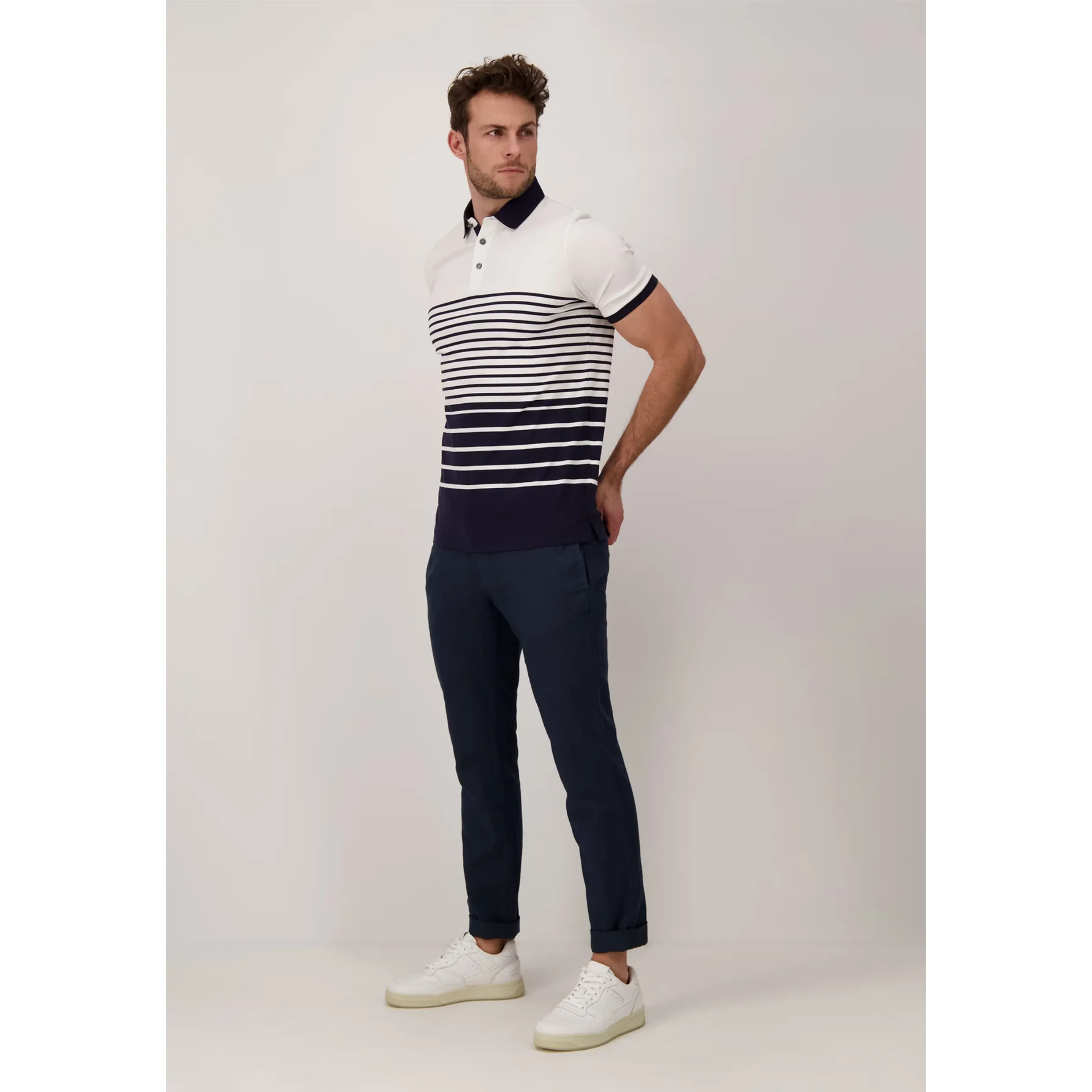 Fynch-Hatton Striped Polo Shirt 13041521