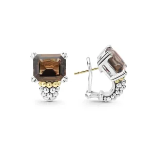 Glacier Smokey Quartz Huggie Earring