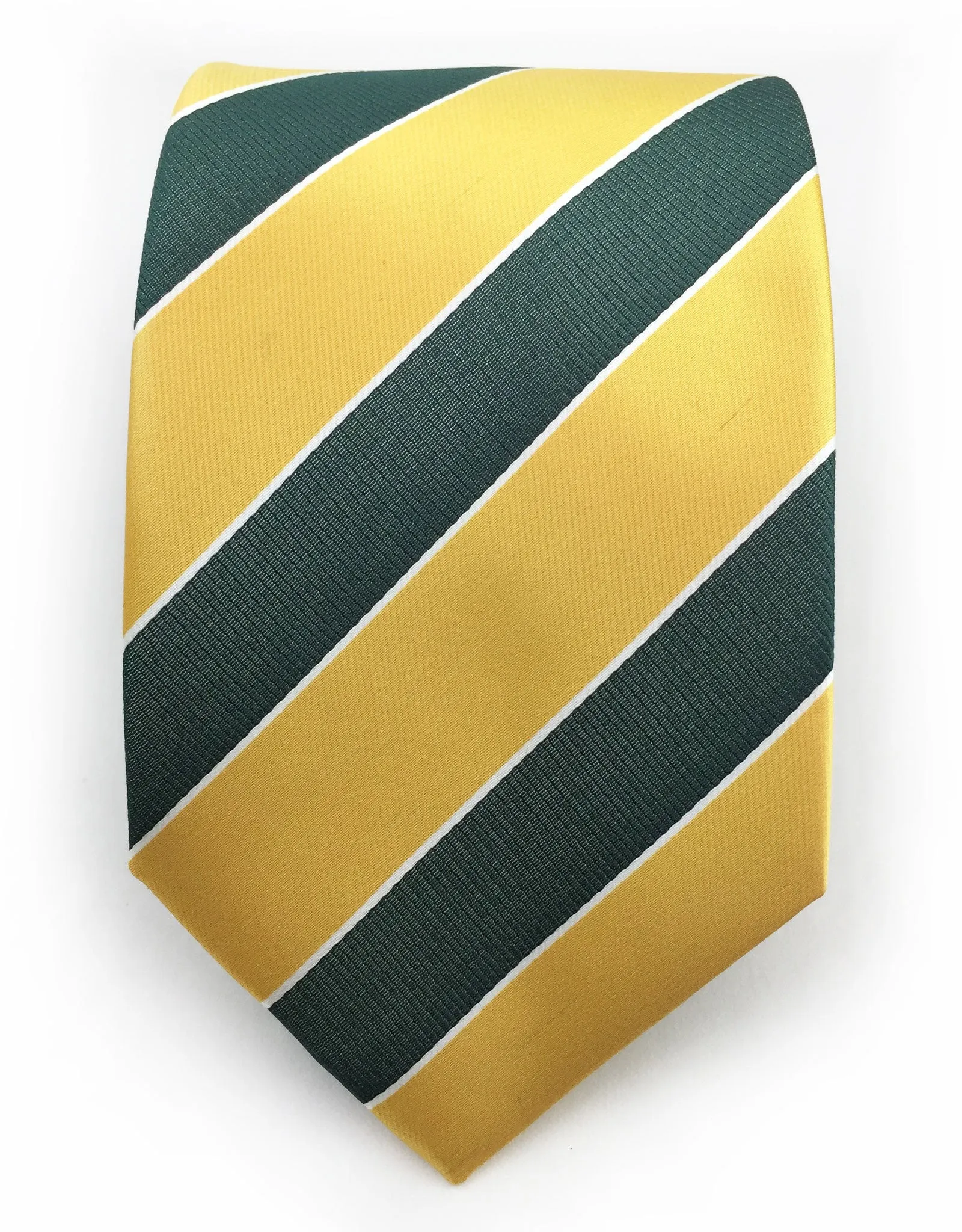 Gold and Green Striped Necktie