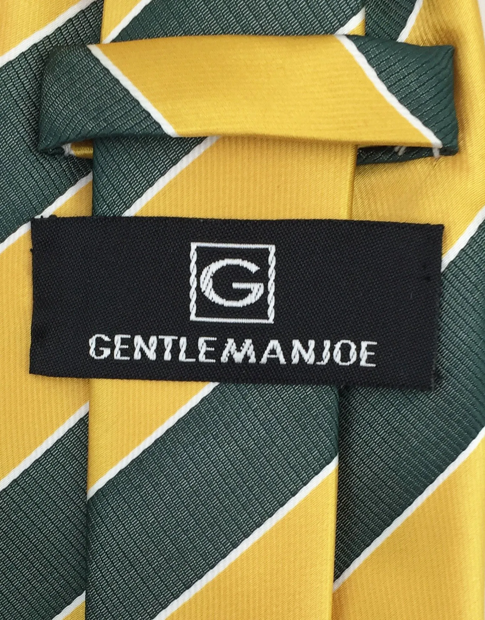 Gold and Green Striped Necktie