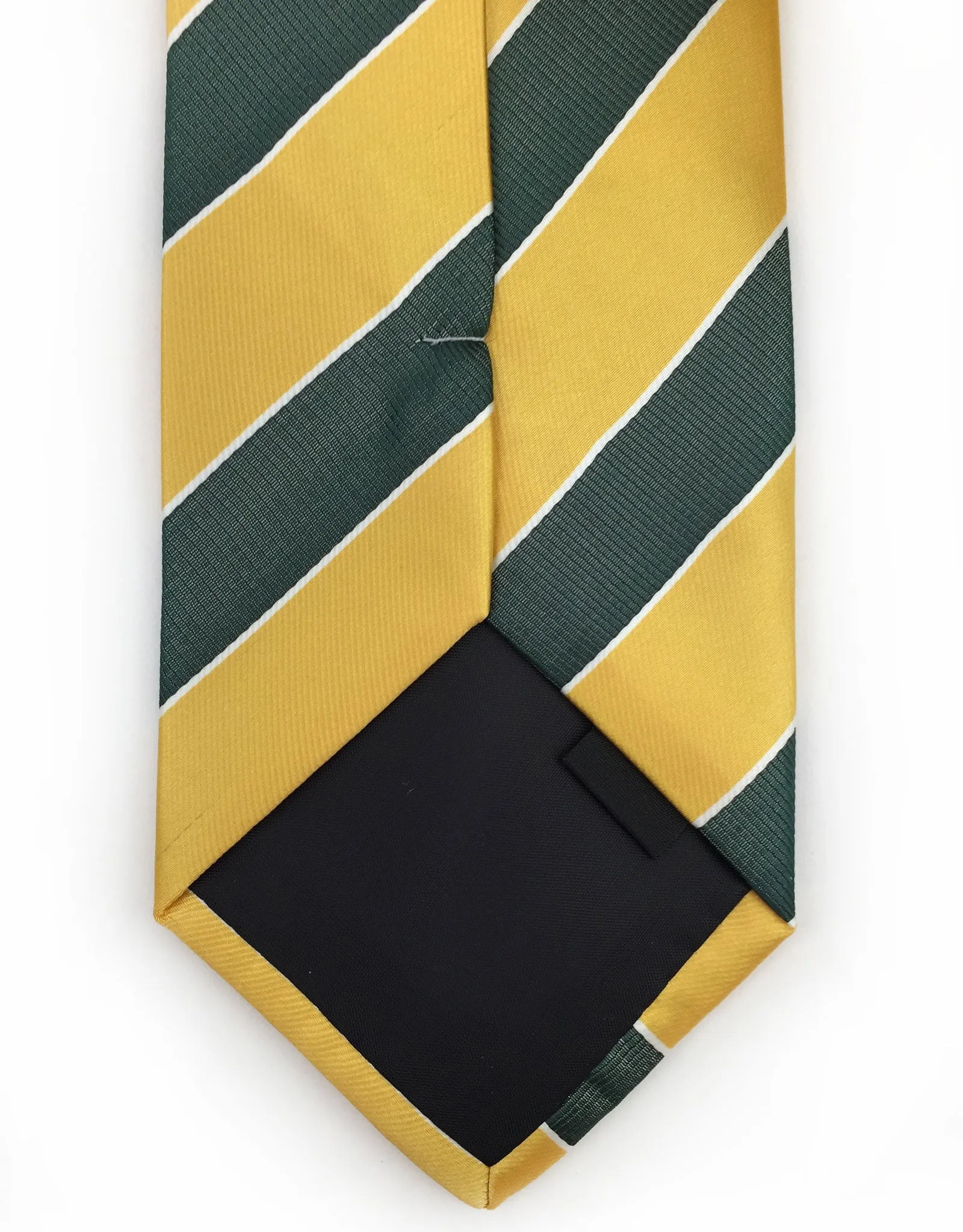 Gold and Green Striped Necktie