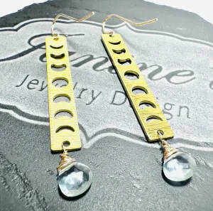 Golden Moon Phase Earrings