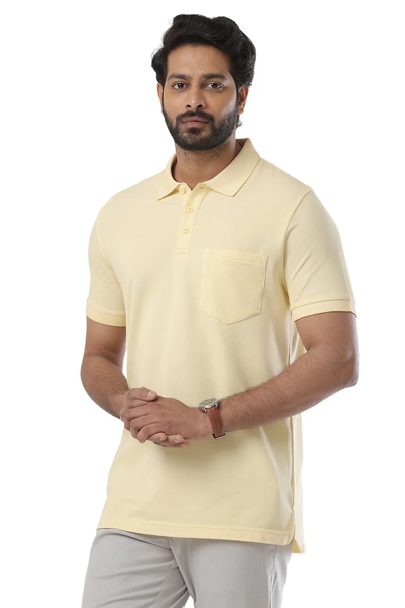 Golf Polo - Pastel Yellow and Lavender T-Shirts Pack Of 2 Combo For Men | Ariser