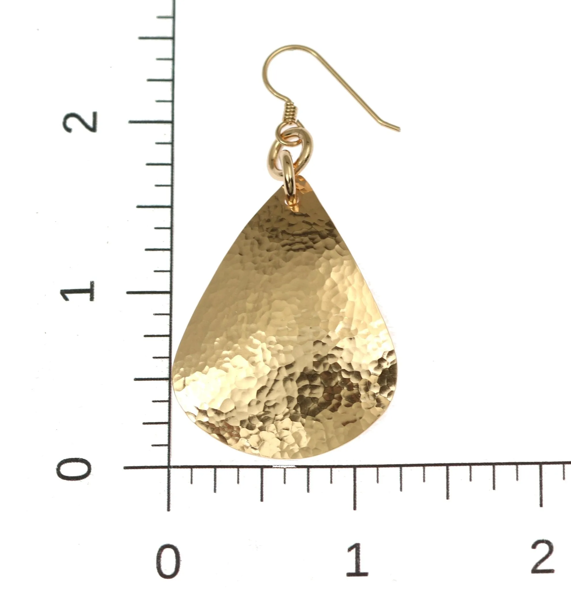 Hammered Bronze Teardrop Earrings