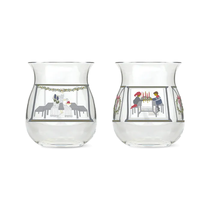 Holmegaard Christmas Tealight Holder 2024, Multi, H: 3.0", 2 pcs.