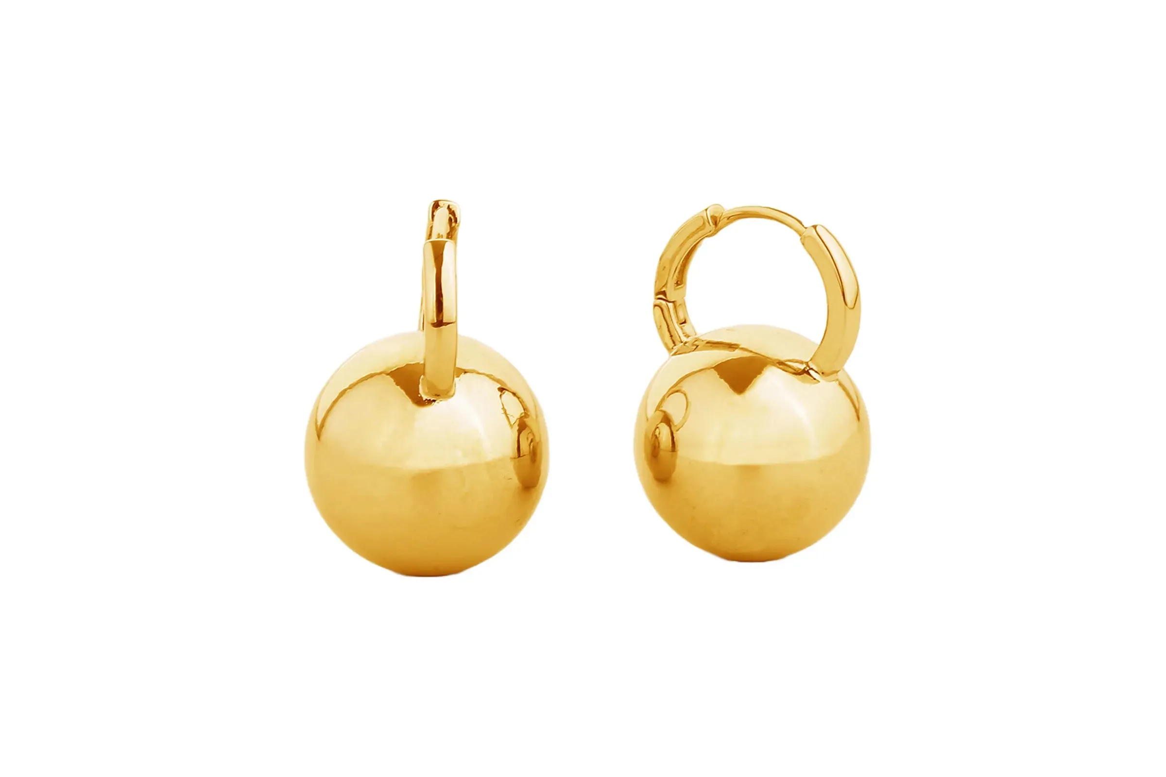 Hoop Gold Small Ball Huggie Earring for Women