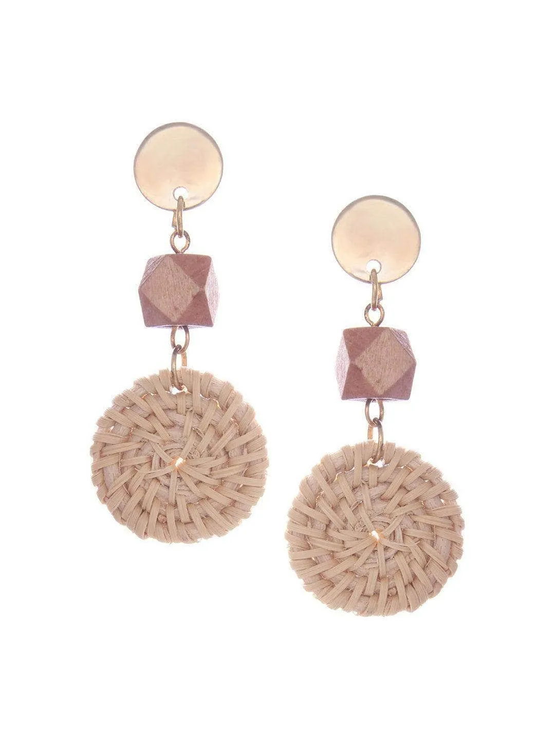 Jovita George In Bamboo Earrings Beige