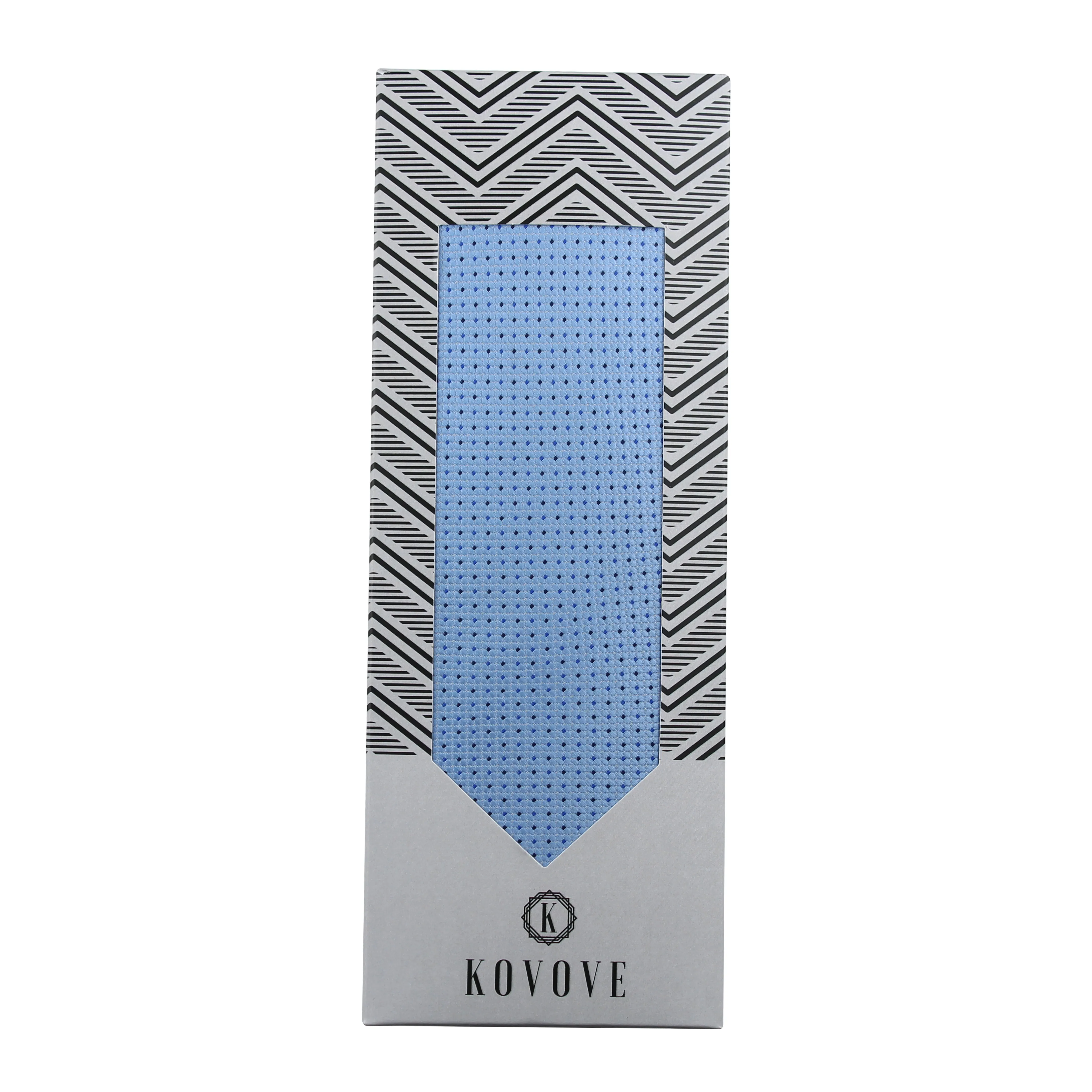 Kovove Graceful Cyan Polka Dot Neck Tie For Men