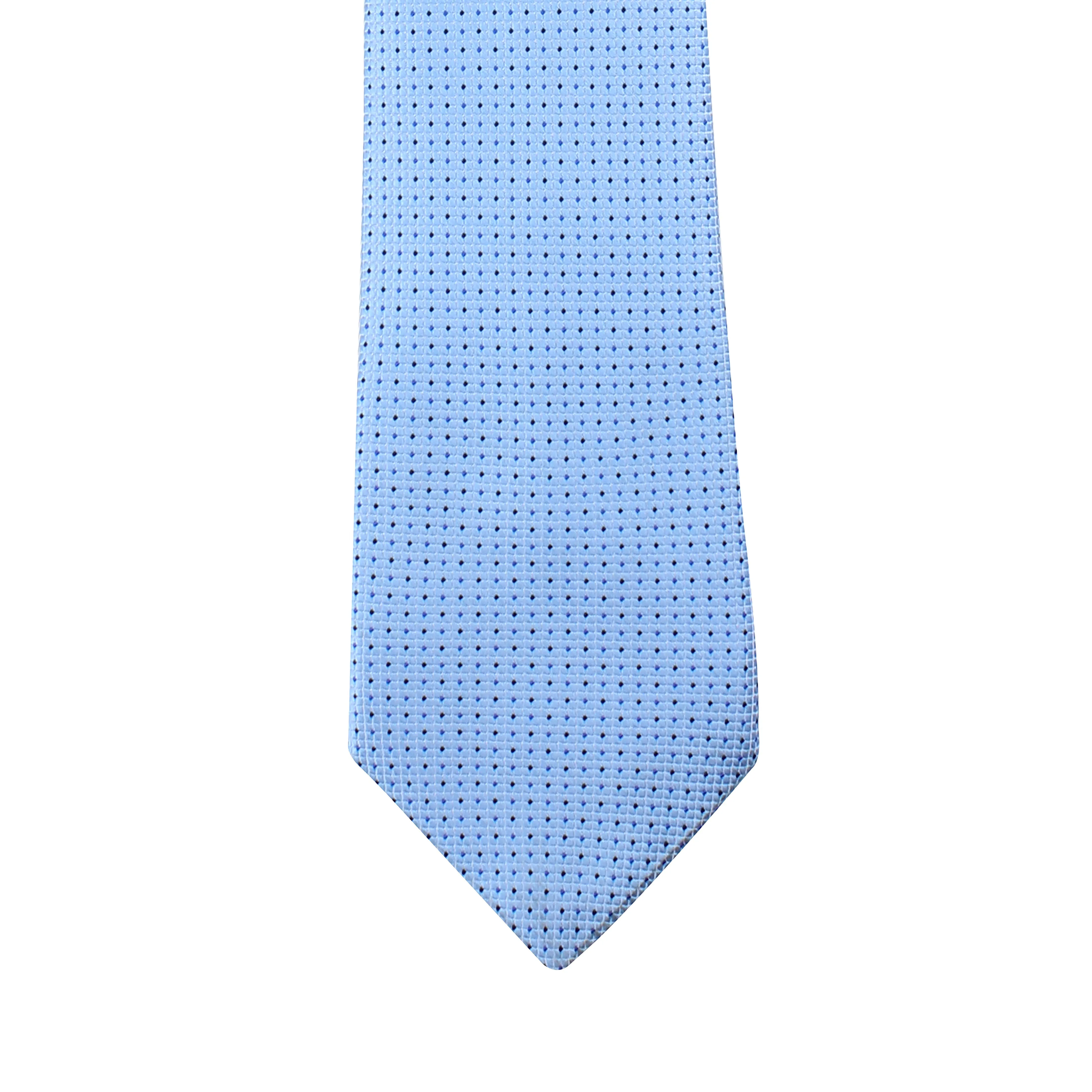 Kovove Graceful Cyan Polka Dot Neck Tie For Men