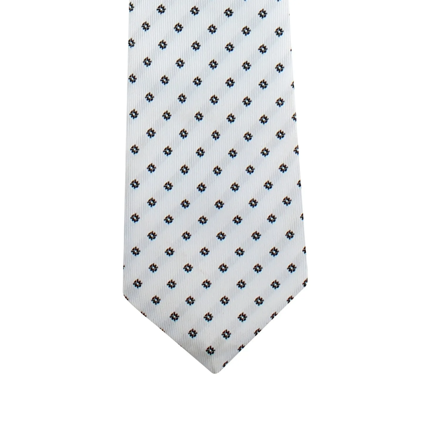 Kovove The Abstract Polka Fusion White Necktie and Pocket Square Gift Box