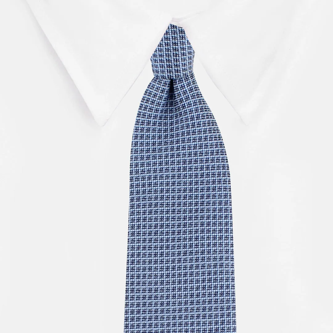 Kovove The Essentials Checkered Blue Necktie For Men