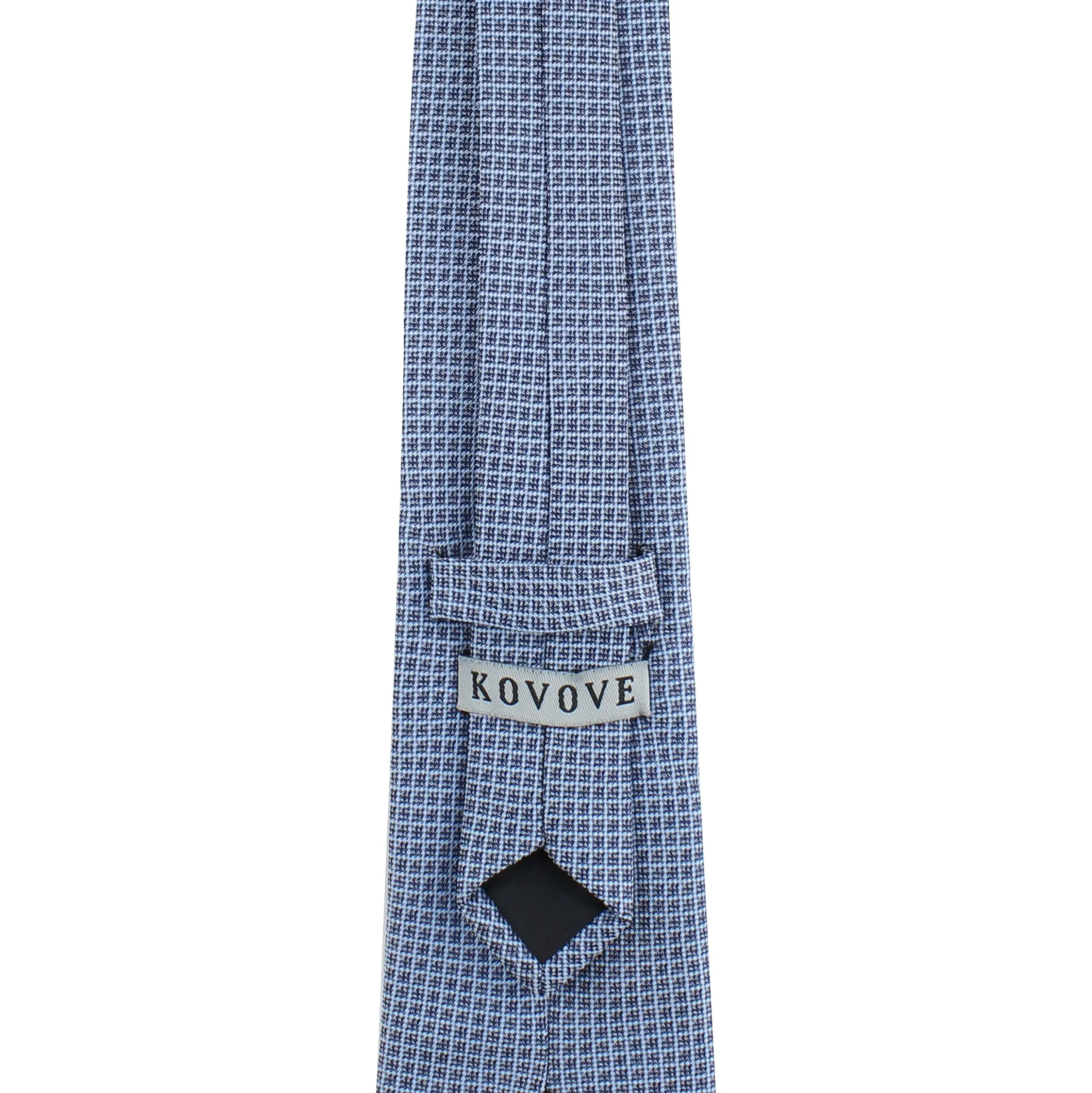 Kovove The Essentials Checkered Blue Necktie For Men