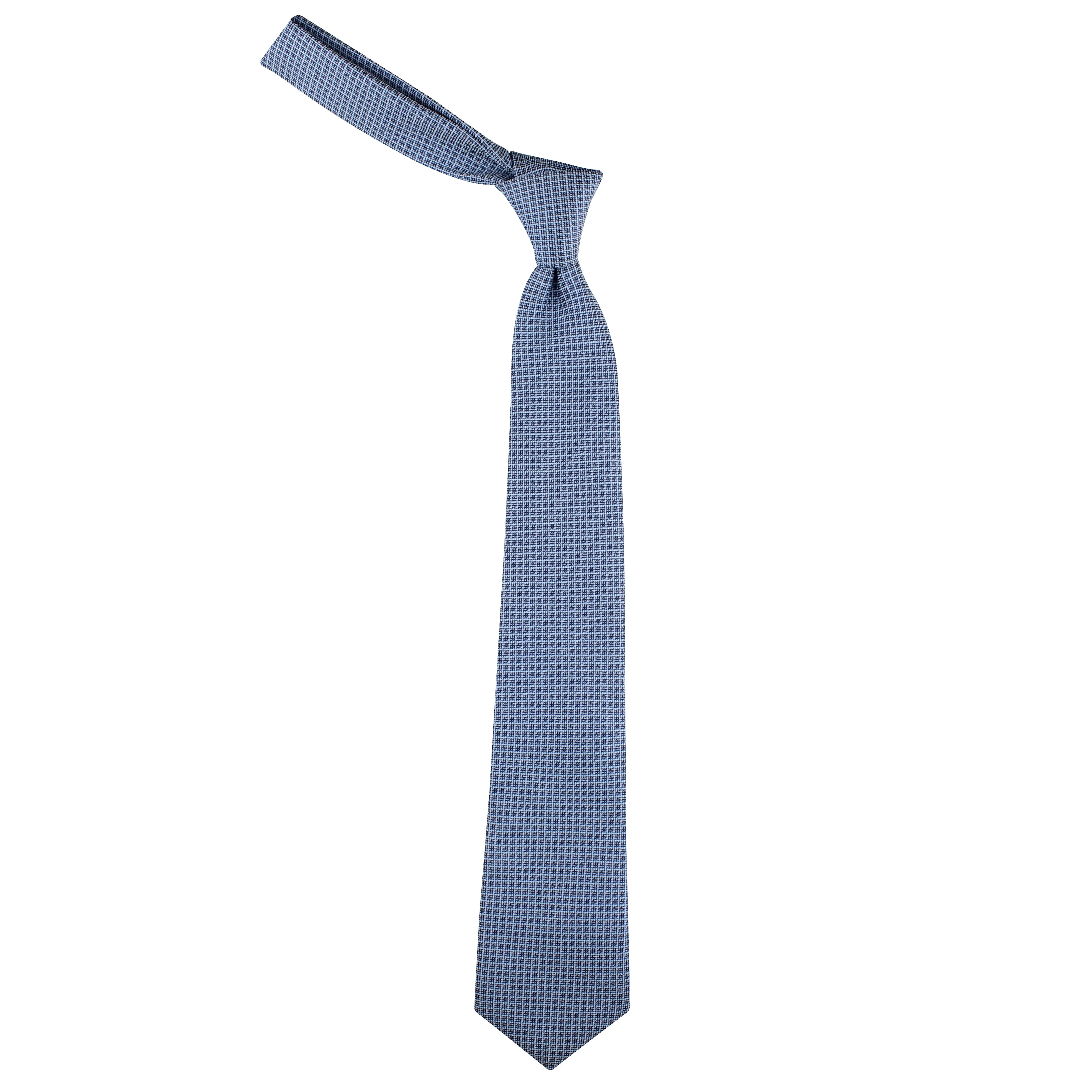 Kovove The Essentials Checkered Blue Necktie For Men