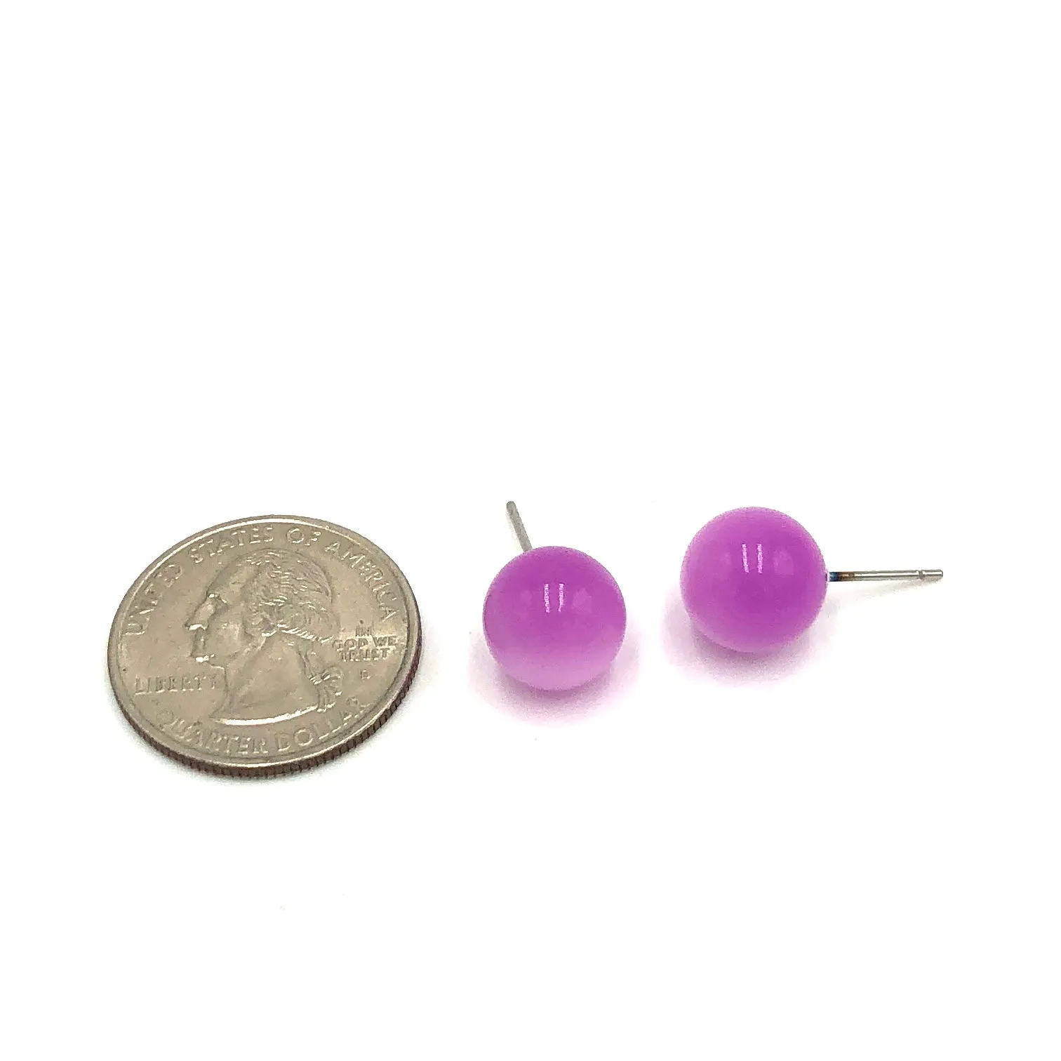 Lilac Ball Stud Earrings