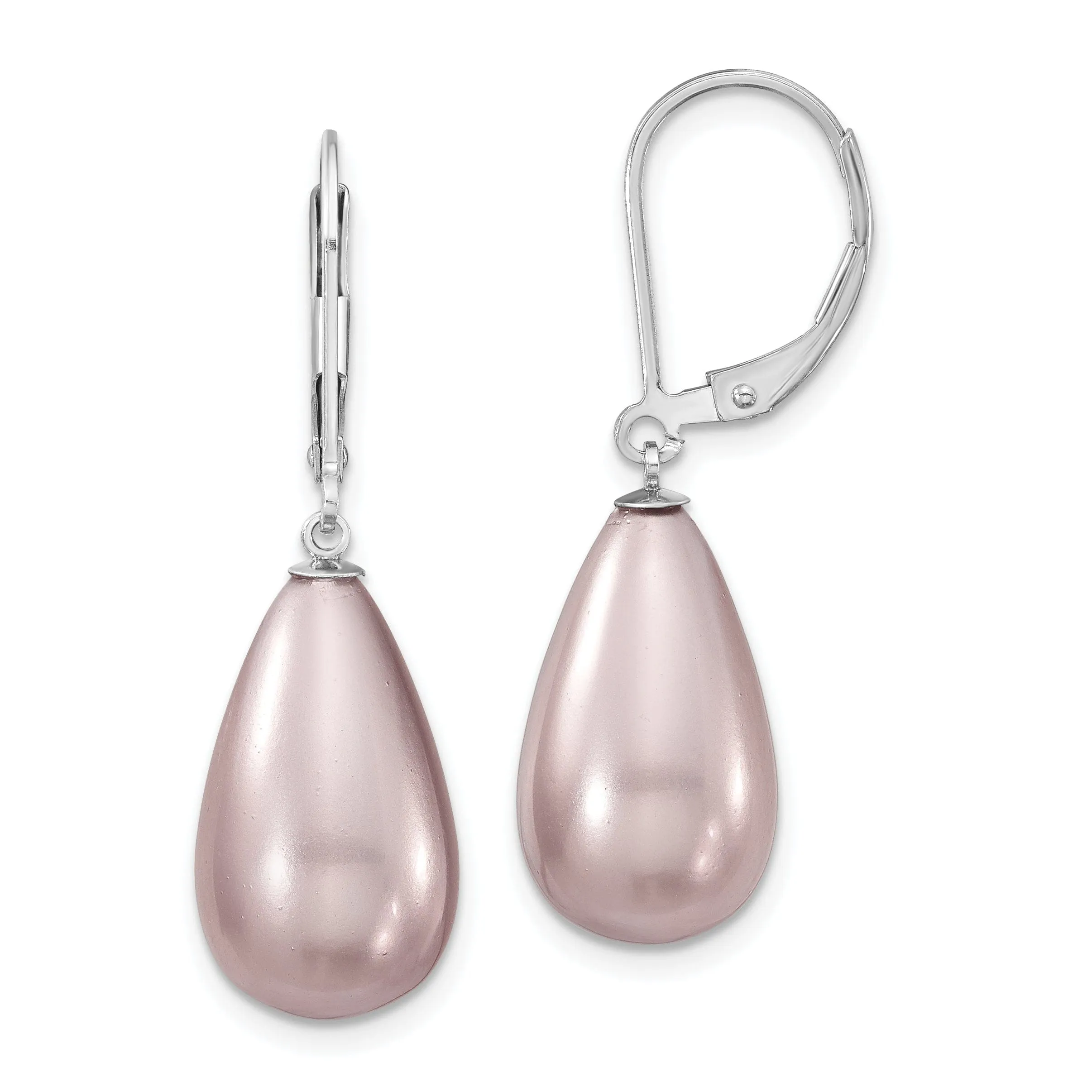 Majestik Teardrop Purple Pearl Earrings