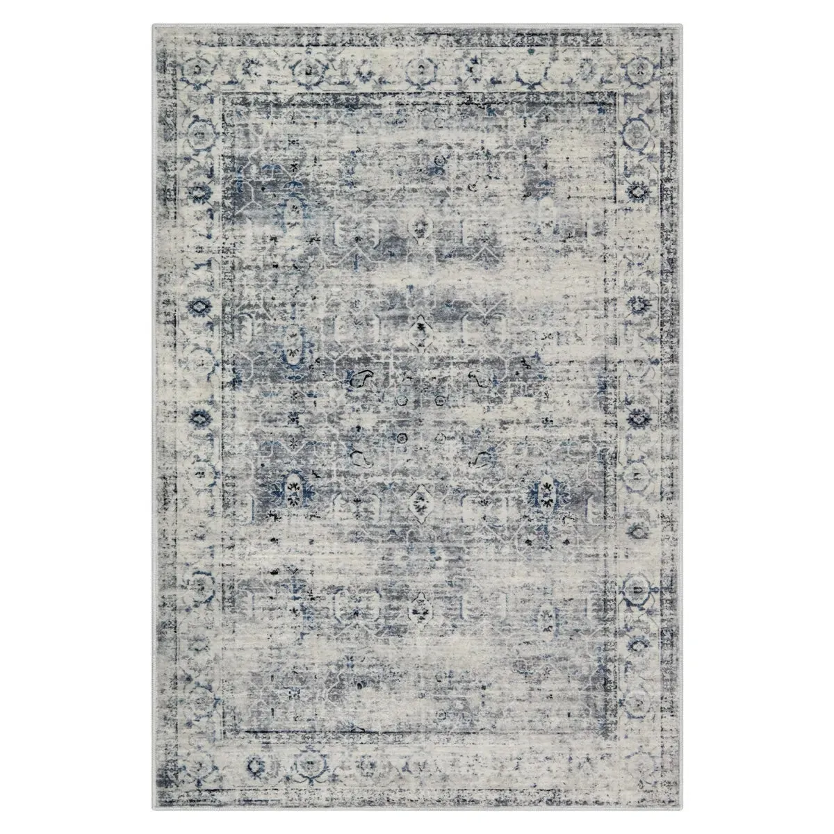 Margot Vintage Distressed Grey/Blue Area Rug