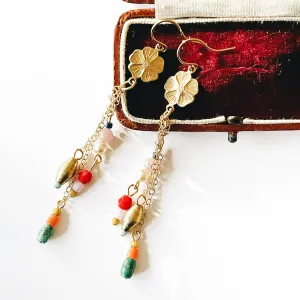 Nest Pretty Things | Long Flower Charm Earrings