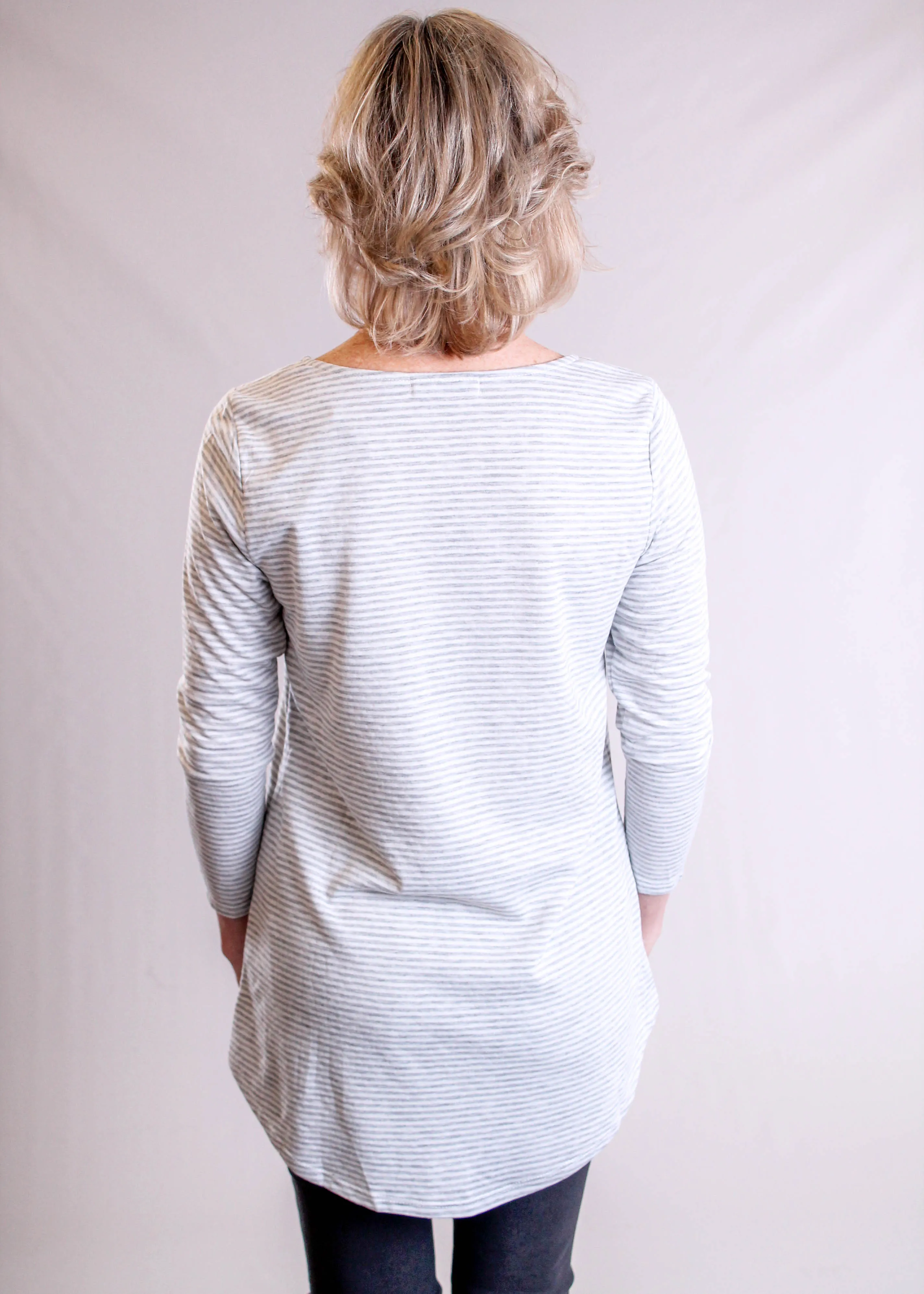 Notations Long Sleeve Tunic with Stripes