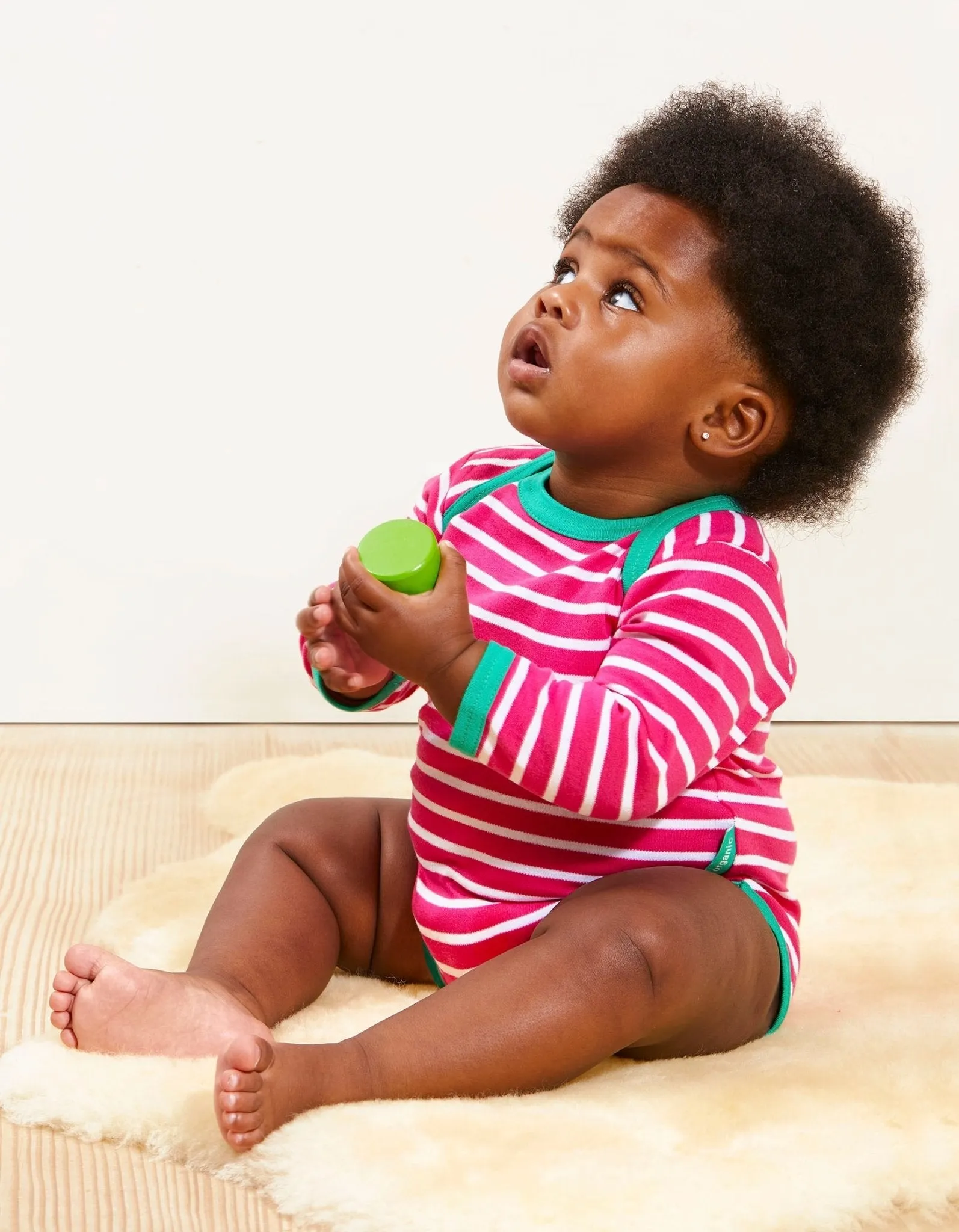 Organic Pink Breton Bodysuit