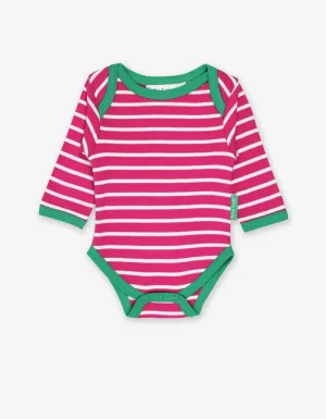 Organic Pink Breton Bodysuit