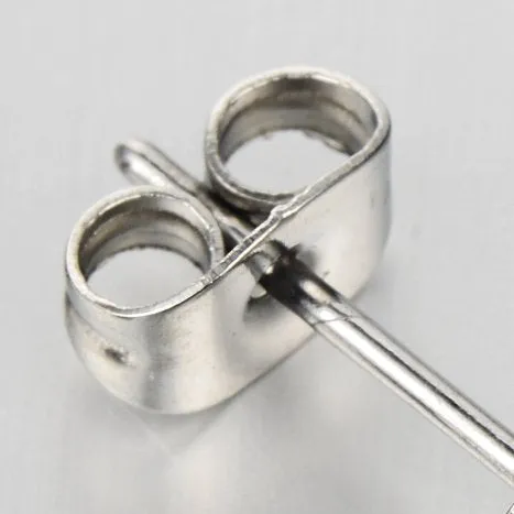 Pair Unisex Plain Cross Stud Earrings of Stainless Steel for Man and Women