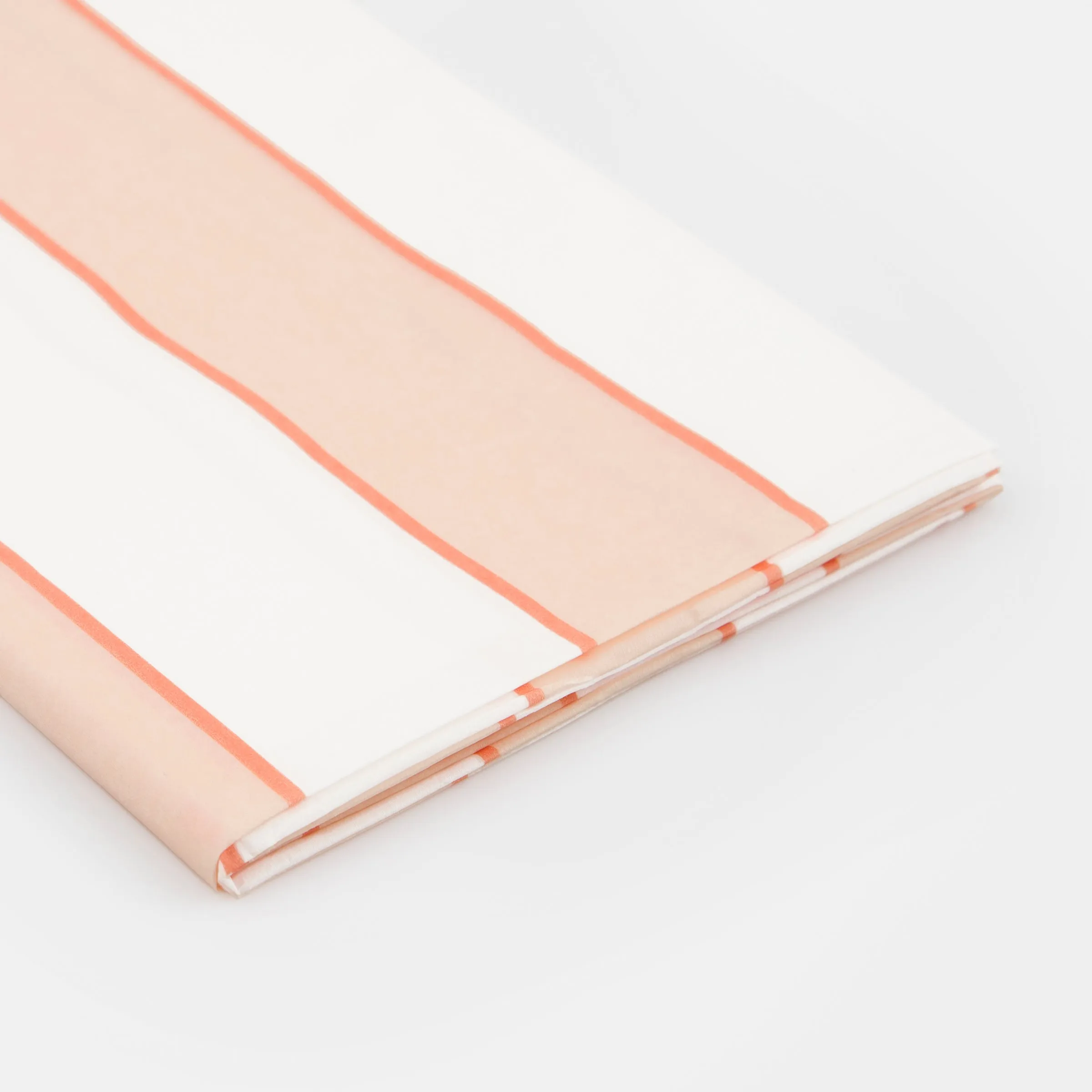 Peach Striped Tablecloth