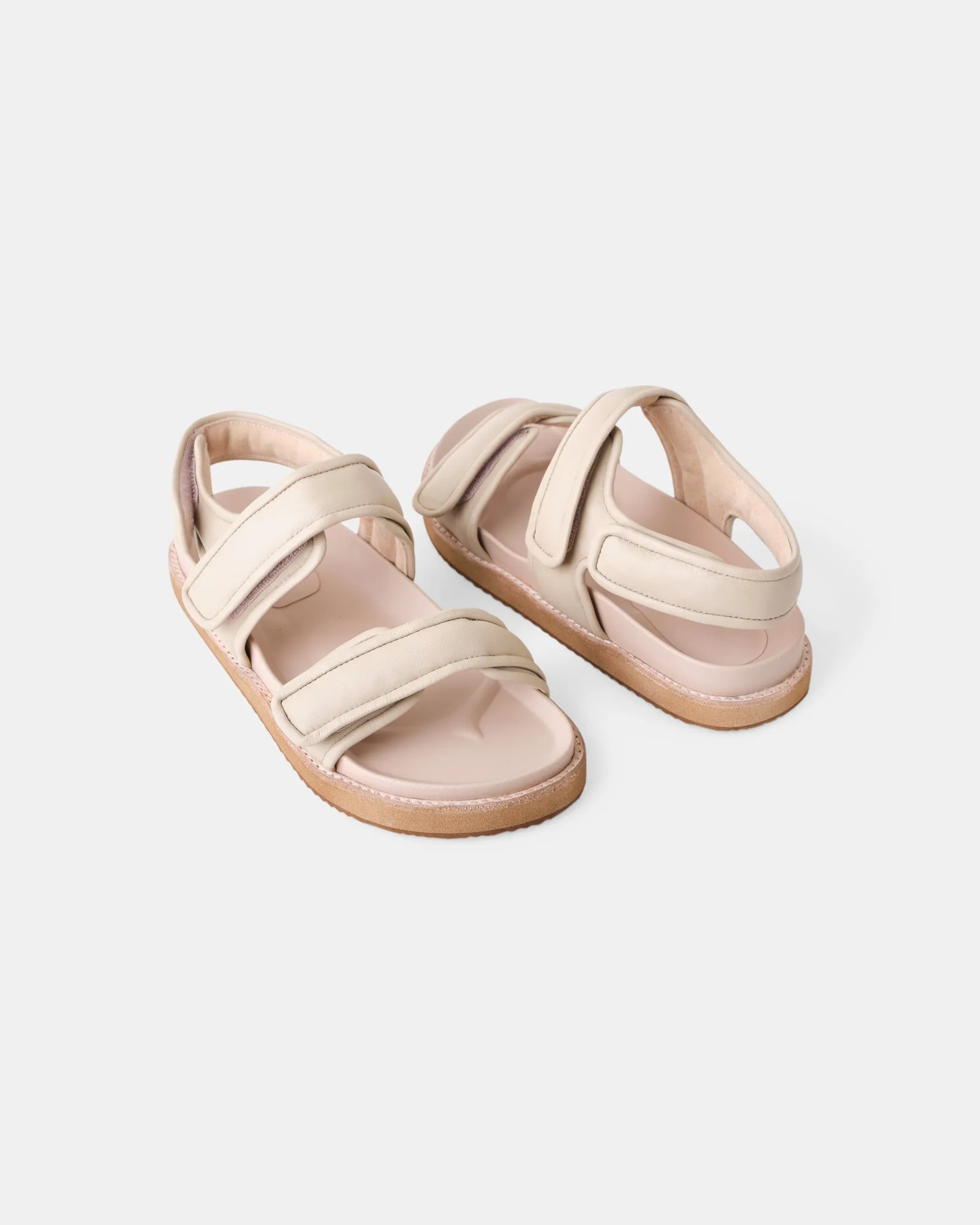 Peta Leather Sandal - Beige