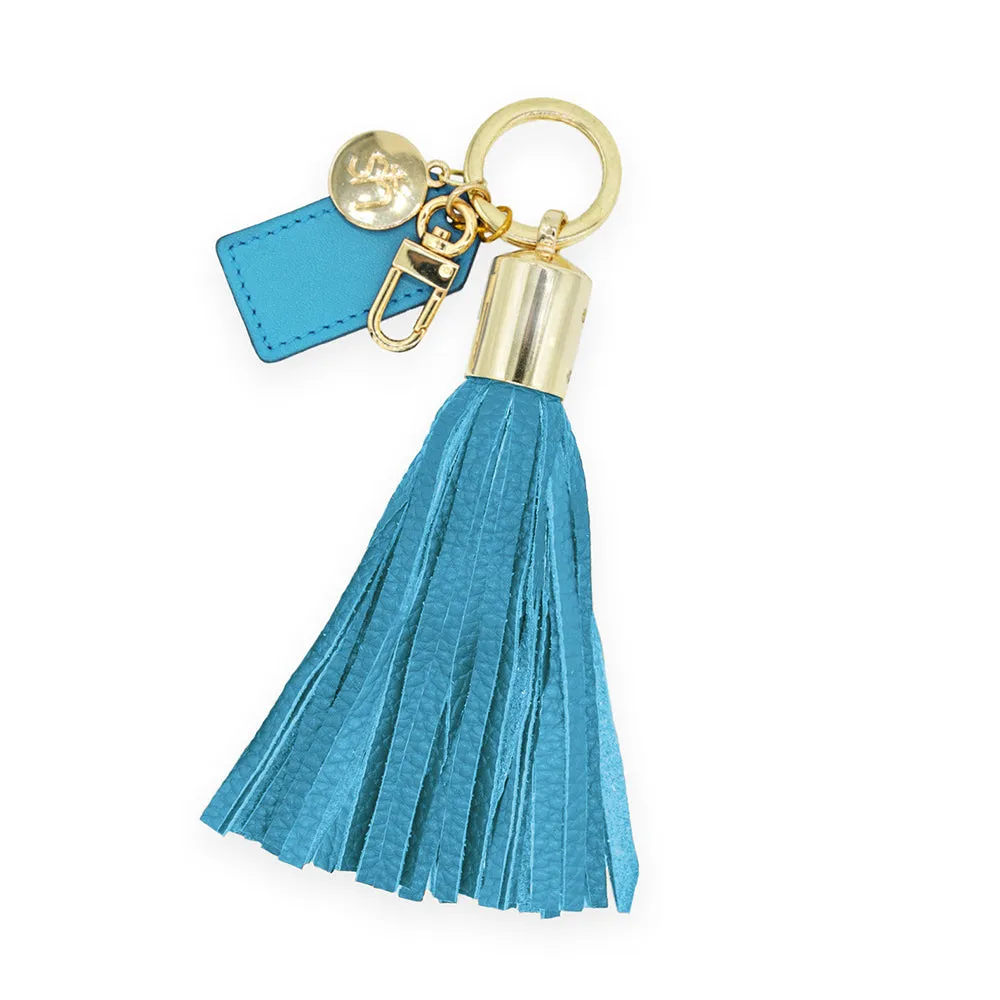 Powder Blue Tassel Keychain