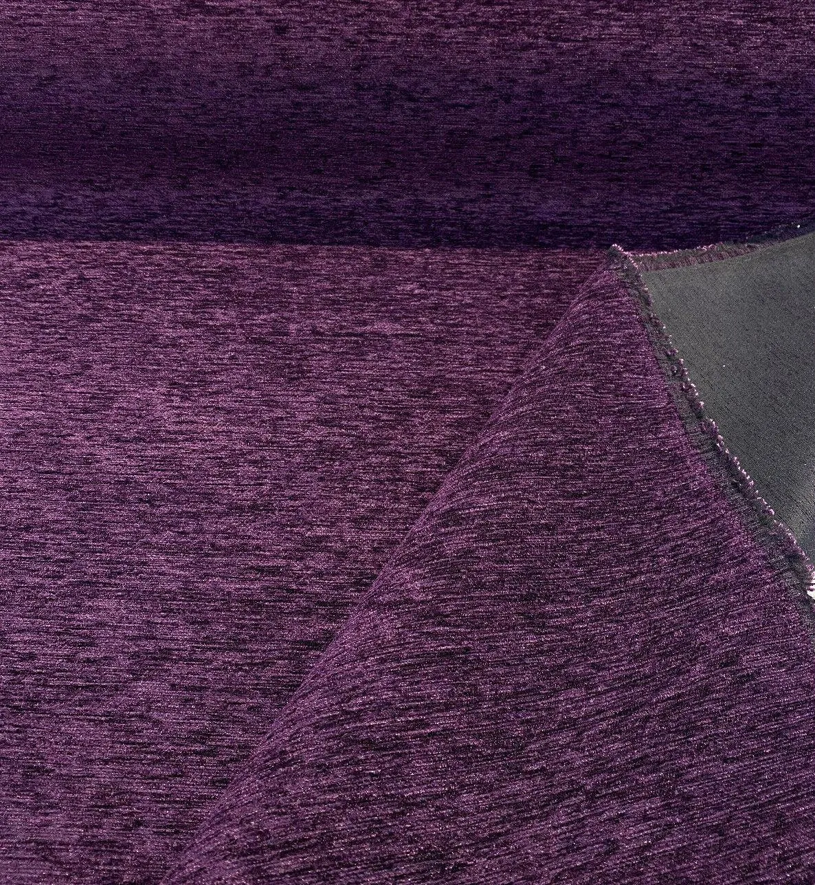 Purple Heavy Chenille Backed Solid Upholstery Fabric By The Yard  sofa couch