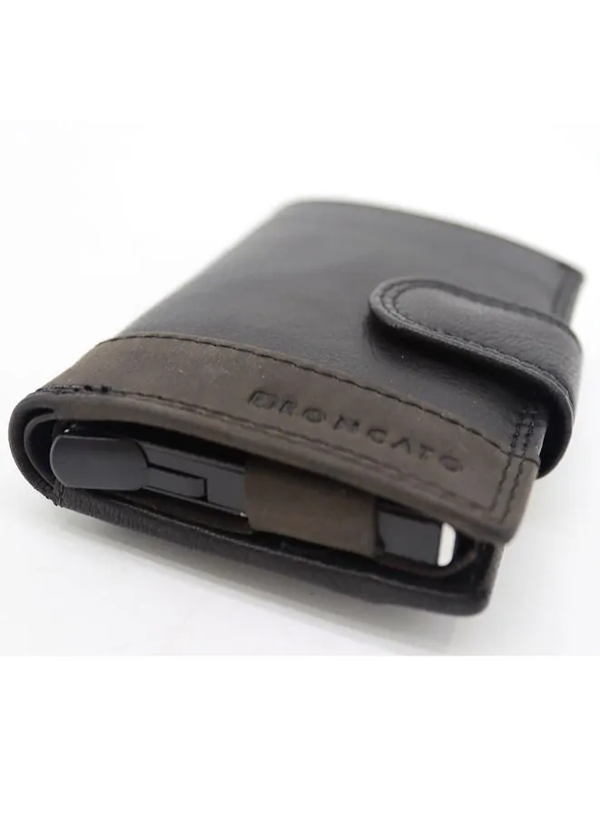 R Roncato Men's Leather Wallet, Sleek Italian Design, RFID Protection and Durable Wallet for Cards and Cash